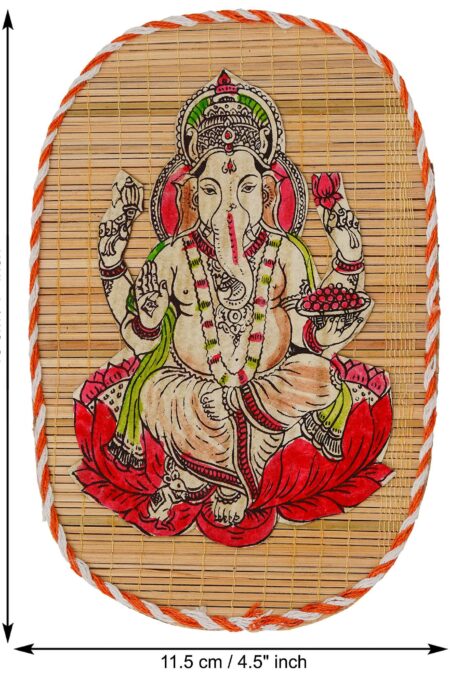Bamboo Hand Crafted Wall Hangings Of Ganesh Ji And Laxmi Ji For Home Decor