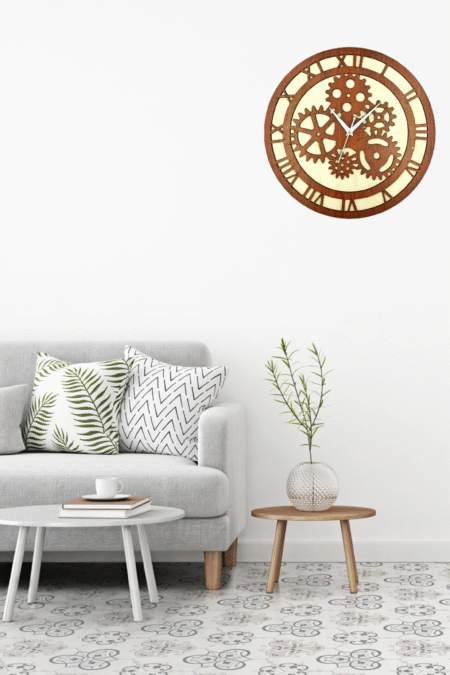 Wooden Silent Non-Ticking Wall Clock for Home Stylish Latest Designer Wall Clock for Home Living Room Bedroom Office Hall